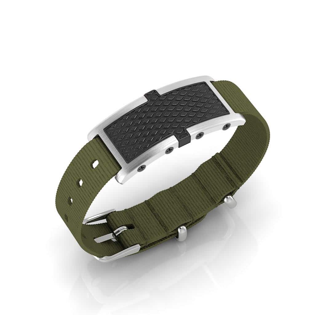 PAYMENT BRACELET BLACK-KHAKI