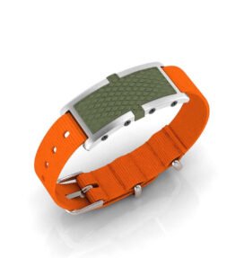 OXFORD CONTACTLESS PAYMENT BRACELET KHAKI / ORANGE
