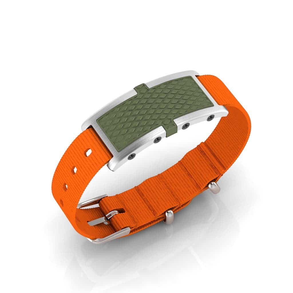 PAYMENT BRACELET KHAKI-ORANGE